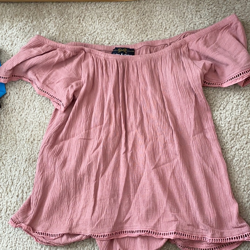 Light pink Off the shoulder Top